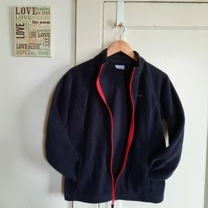 Columbia Black Feece Jacket, XL